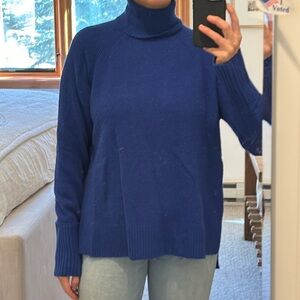 J. Crew Turtleneck sweater with side slits in supersoft yarn. Size Small.